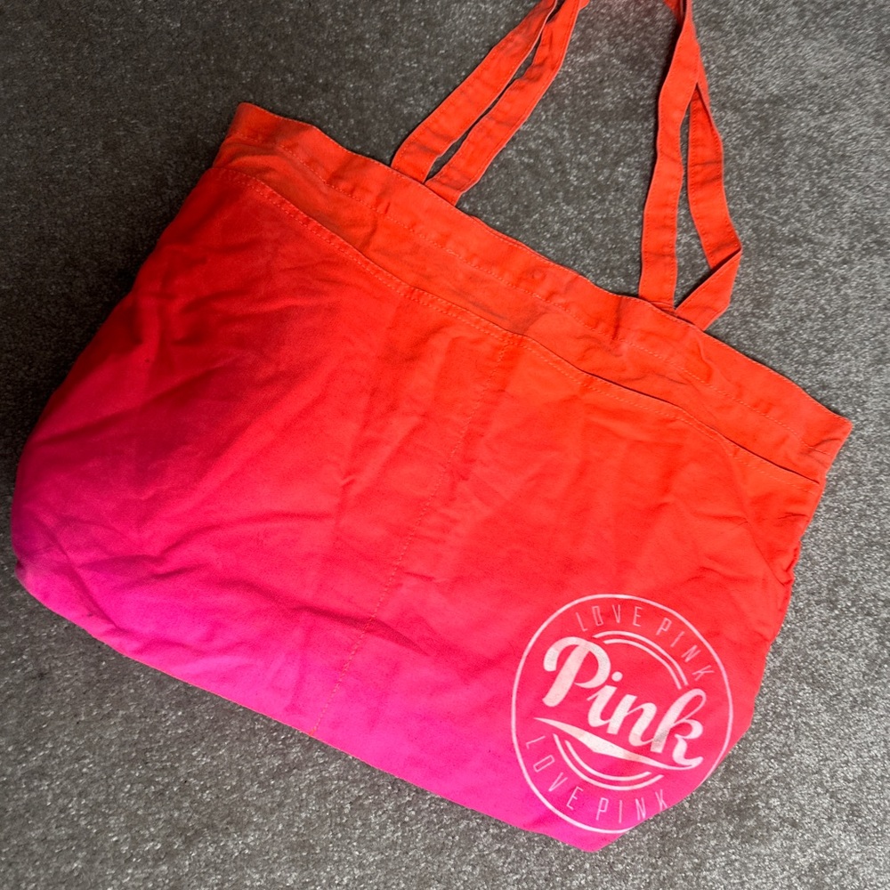 Victoria secret pink tie dye tote bag